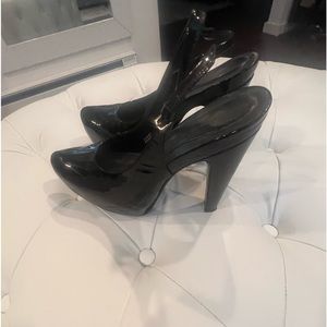 tara subkoff black patent leather shoes 8 1/2